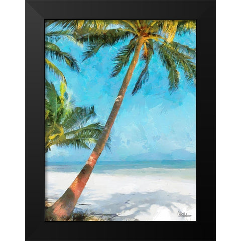 Everyone Loves Palm Trees X Black Modern Wood Framed Art Print by Medeiros, Celito