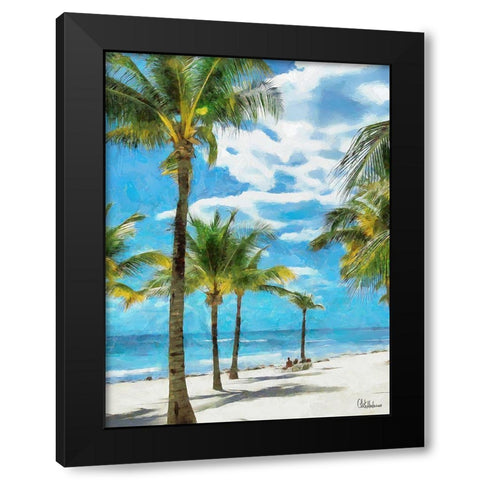 Everyone Loves Palm Trees XII Black Modern Wood Framed Art Print with Double Matting by Medeiros, Celito