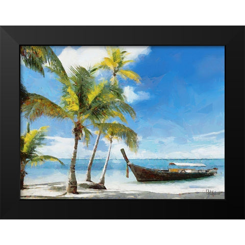 Everyone Loves Palm Trees XIII Black Modern Wood Framed Art Print by Medeiros, Celito