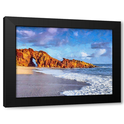 Beautiful Rock far a way Black Modern Wood Framed Art Print by Medeiros, Celito