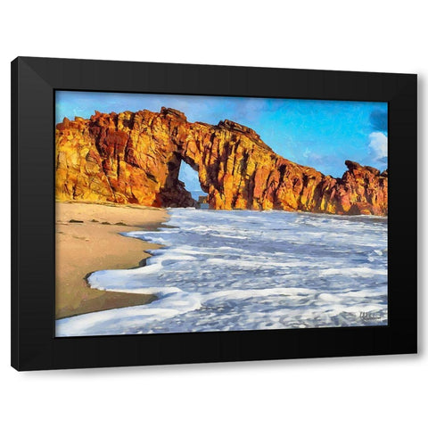 Beautiful Rock near Black Modern Wood Framed Art Print with Double Matting by Medeiros, Celito