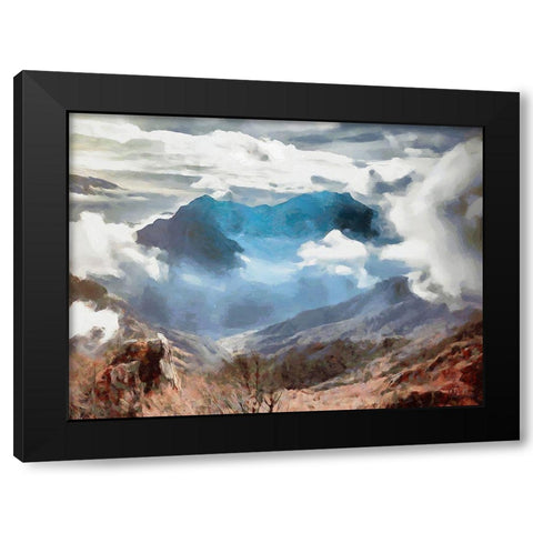 Peaks in the Clouds Black Modern Wood Framed Art Print by Medeiros, Celito
