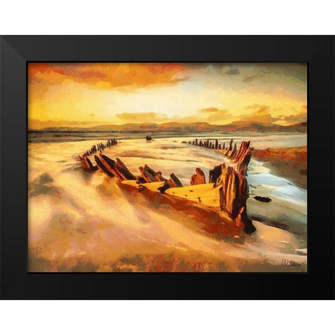 Missing Boat after Century Black Modern Wood Framed Art Print by Medeiros, Celito