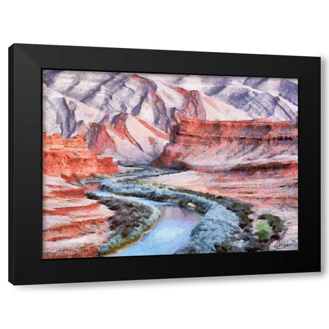 Colorado River Black Modern Wood Framed Art Print by Medeiros, Celito
