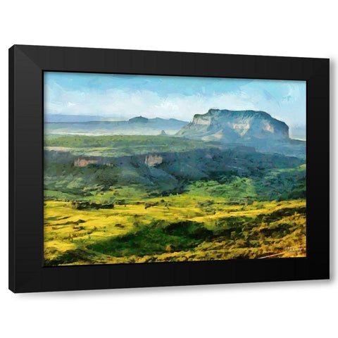 A Big Rock Black Modern Wood Framed Art Print by Medeiros, Celito