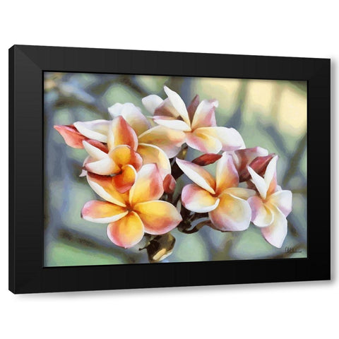 Pink Flowers of a Tree Black Modern Wood Framed Art Print by Medeiros, Celito