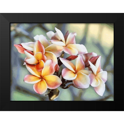 Pink Flowers of a Tree Black Modern Wood Framed Art Print by Medeiros, Celito