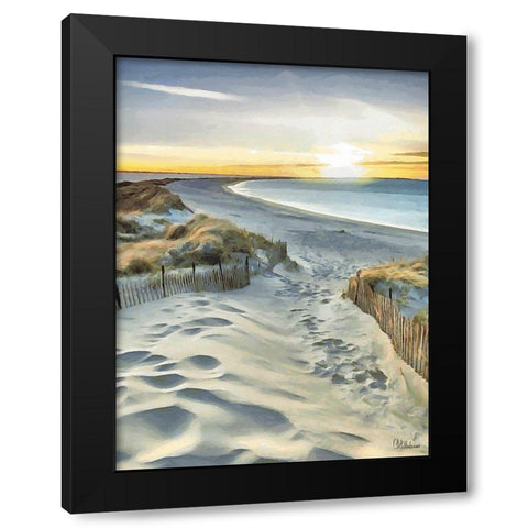 Beach with White Sand Black Modern Wood Framed Art Print by Medeiros, Celito