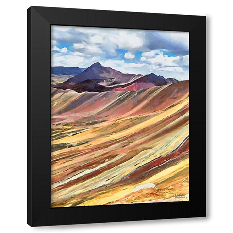 Painted Mountains VII Black Modern Wood Framed Art Print by Medeiros, Celito