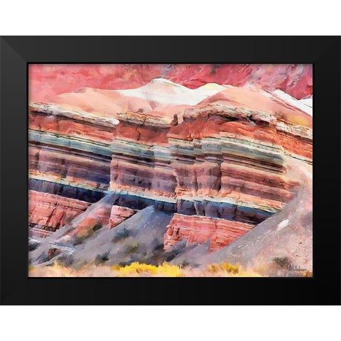 Painted Mountains VIII Black Modern Wood Framed Art Print by Medeiros, Celito