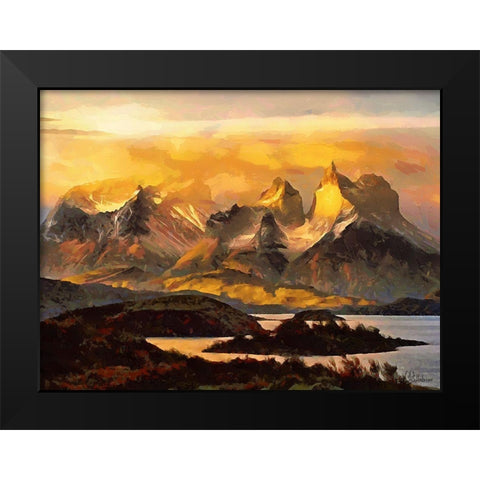 Rocky Nature I Black Modern Wood Framed Art Print by Medeiros, Celito