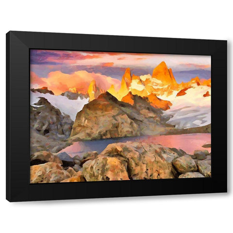 Rocky Nature II Black Modern Wood Framed Art Print by Medeiros, Celito
