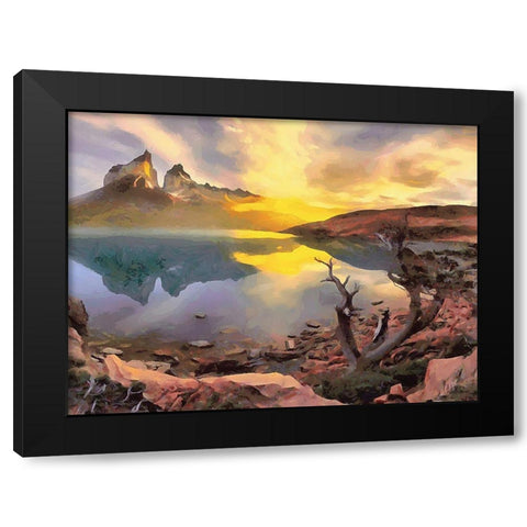 Rocky Nature IV Black Modern Wood Framed Art Print by Medeiros, Celito