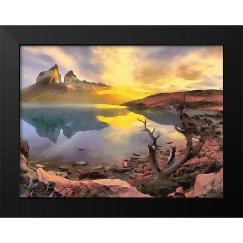 Rocky Nature IV Black Modern Wood Framed Art Print by Medeiros, Celito