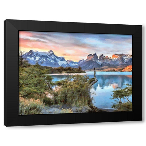 Rocky Nature V Black Modern Wood Framed Art Print with Double Matting by Medeiros, Celito