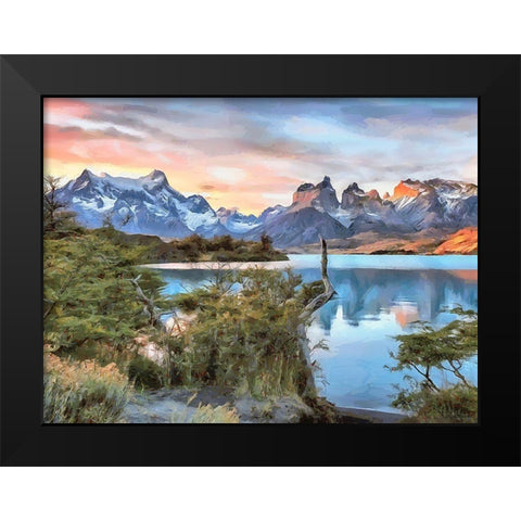 Rocky Nature V Black Modern Wood Framed Art Print by Medeiros, Celito