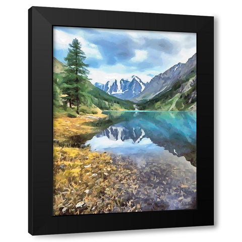 Rocky Nature VI Black Modern Wood Framed Art Print with Double Matting by Medeiros, Celito