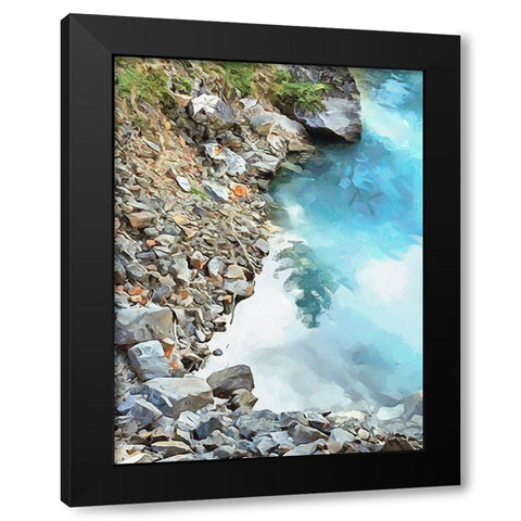 Rocky Nature VII Black Modern Wood Framed Art Print with Double Matting by Medeiros, Celito