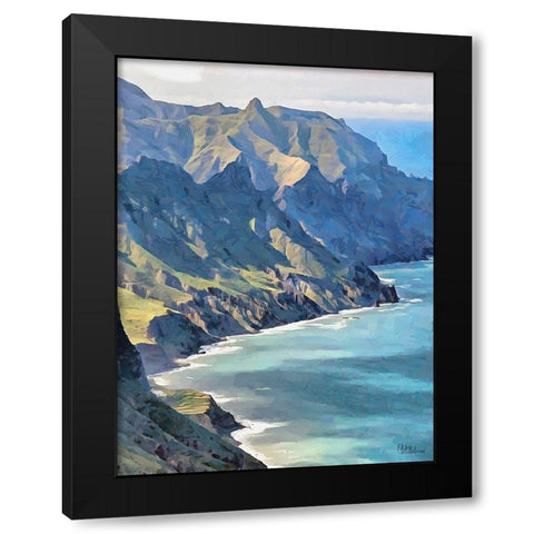Rocky Nature IX Black Modern Wood Framed Art Print with Double Matting by Medeiros, Celito