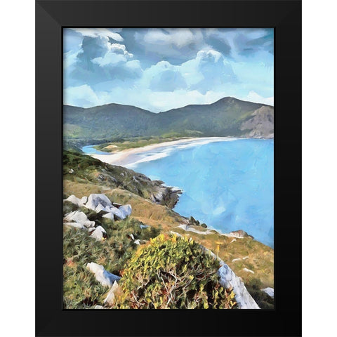 Rocky Nature X Black Modern Wood Framed Art Print by Medeiros, Celito