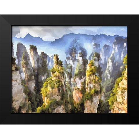 Rocky Nature XV Black Modern Wood Framed Art Print by Medeiros, Celito