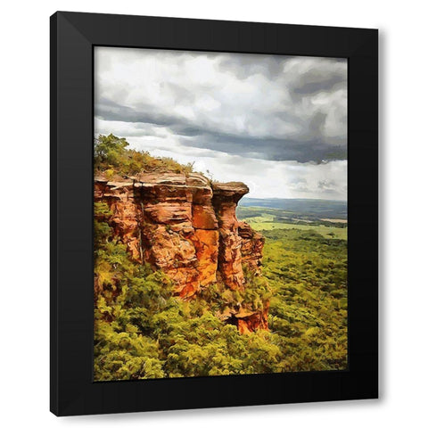 Rocky Nature XVII Black Modern Wood Framed Art Print by Medeiros, Celito