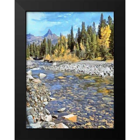 Rocky Nature XVIII Black Modern Wood Framed Art Print by Medeiros, Celito