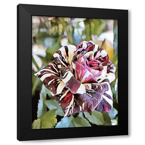 Tulip in White and Purple Colors Black Modern Wood Framed Art Print by Medeiros, Celito