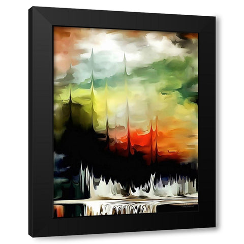 Kandinsky Inspiration III Black Modern Wood Framed Art Print by Medeiros, Celito