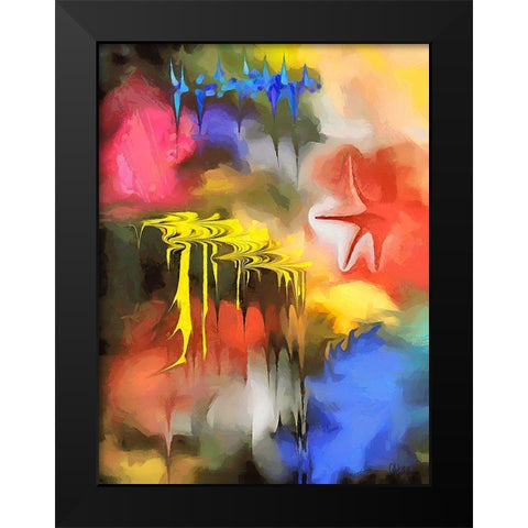 Kandinsky Inspiration IV Black Modern Wood Framed Art Print by Medeiros, Celito