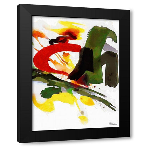 Kandinsky Inspiration V Black Modern Wood Framed Art Print by Medeiros, Celito