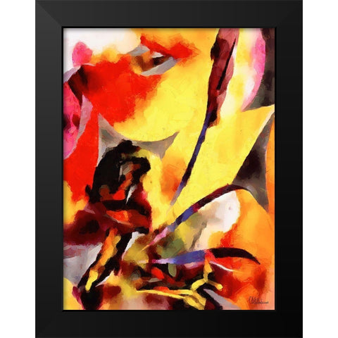 Kandinsky Inspiration VIII Black Modern Wood Framed Art Print by Medeiros, Celito