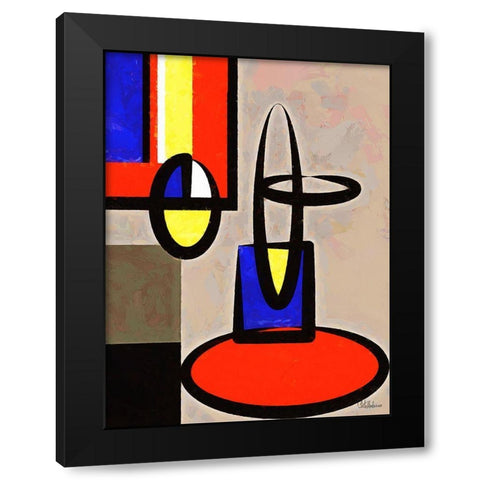 Kandinsky Inspiration XII Black Modern Wood Framed Art Print by Medeiros, Celito