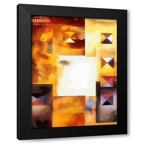 Kandinsky Inspiration XIV Black Modern Wood Framed Art Print with Double Matting by Medeiros, Celito