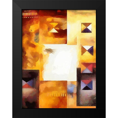 Kandinsky Inspiration XIV Black Modern Wood Framed Art Print by Medeiros, Celito