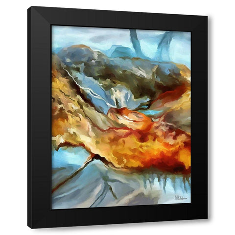 Kandinsky Inspiration XV Black Modern Wood Framed Art Print by Medeiros, Celito