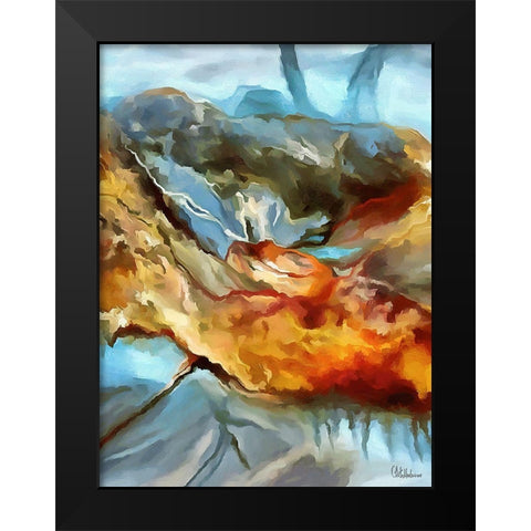 Kandinsky Inspiration XV Black Modern Wood Framed Art Print by Medeiros, Celito