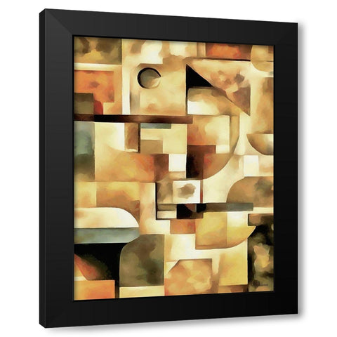 Kandinsky Inspiration XXIII Black Modern Wood Framed Art Print by Medeiros, Celito