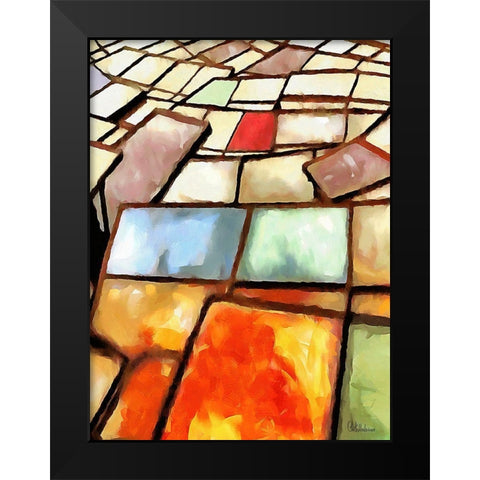 Kandinsky Inspiration XXIV Black Modern Wood Framed Art Print by Medeiros, Celito