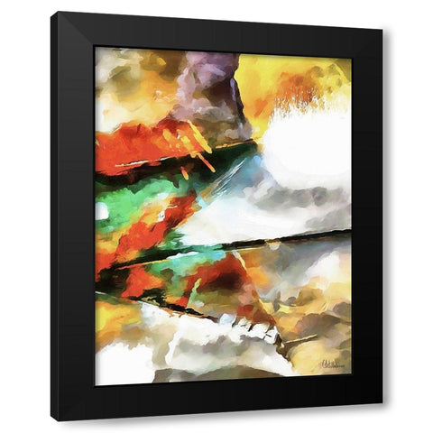 Kandinsky Inspiration XXV Black Modern Wood Framed Art Print by Medeiros, Celito