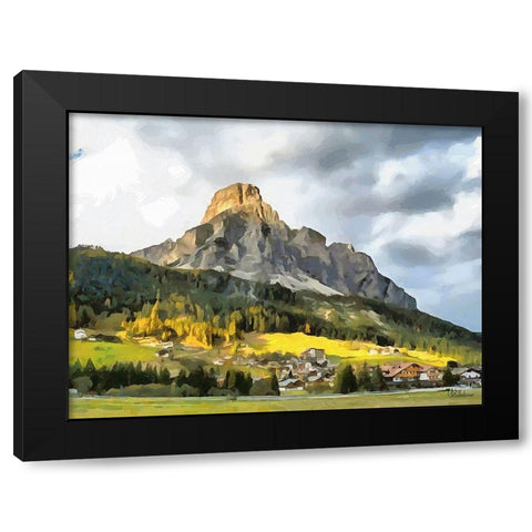 Dolomites Black Modern Wood Framed Art Print by Medeiros, Celito