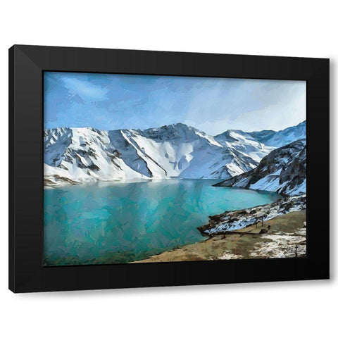 Northern Mountains I Black Modern Wood Framed Art Print by Medeiros, Celito