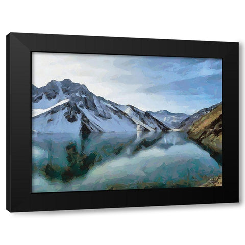 Northern Mountains III Black Modern Wood Framed Art Print with Double Matting by Medeiros, Celito