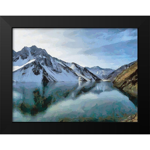 Northern Mountains III Black Modern Wood Framed Art Print by Medeiros, Celito