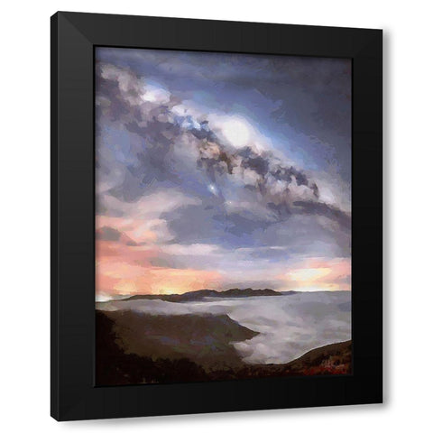Milky Way V Black Modern Wood Framed Art Print by Medeiros, Celito