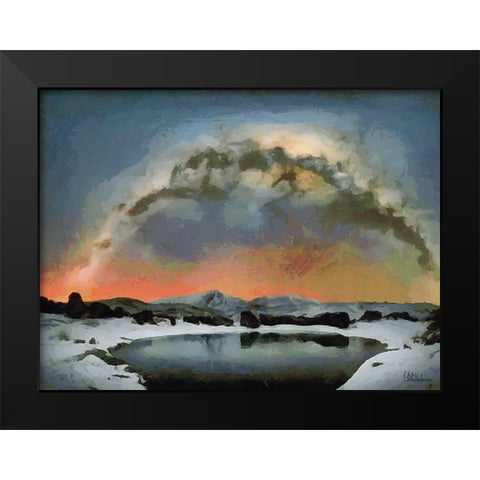 Milky Way IX Black Modern Wood Framed Art Print by Medeiros, Celito