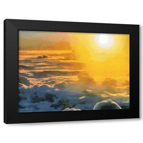 Sunrise Black Modern Wood Framed Art Print with Double Matting by Medeiros, Celito