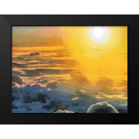 Sunrise Black Modern Wood Framed Art Print by Medeiros, Celito