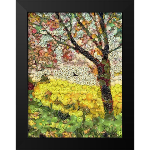 After Ayuhasca I Black Modern Wood Framed Art Print by Medeiros, Celito