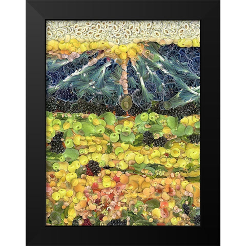 After Ayuhasca V Black Modern Wood Framed Art Print by Medeiros, Celito